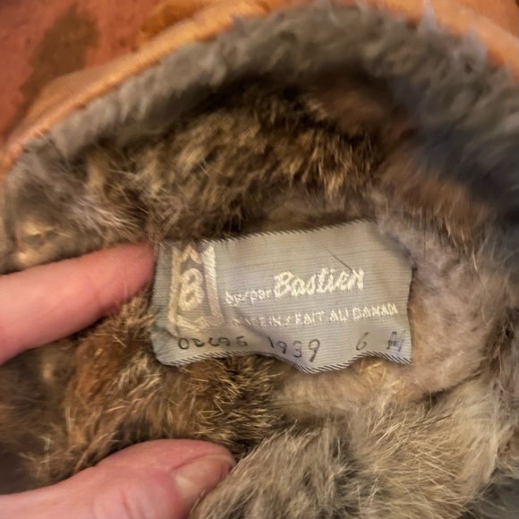 Vintage Bastien Tan Leather Rabbit Fur Lined Boots Size 6 - Picture 12 of 12